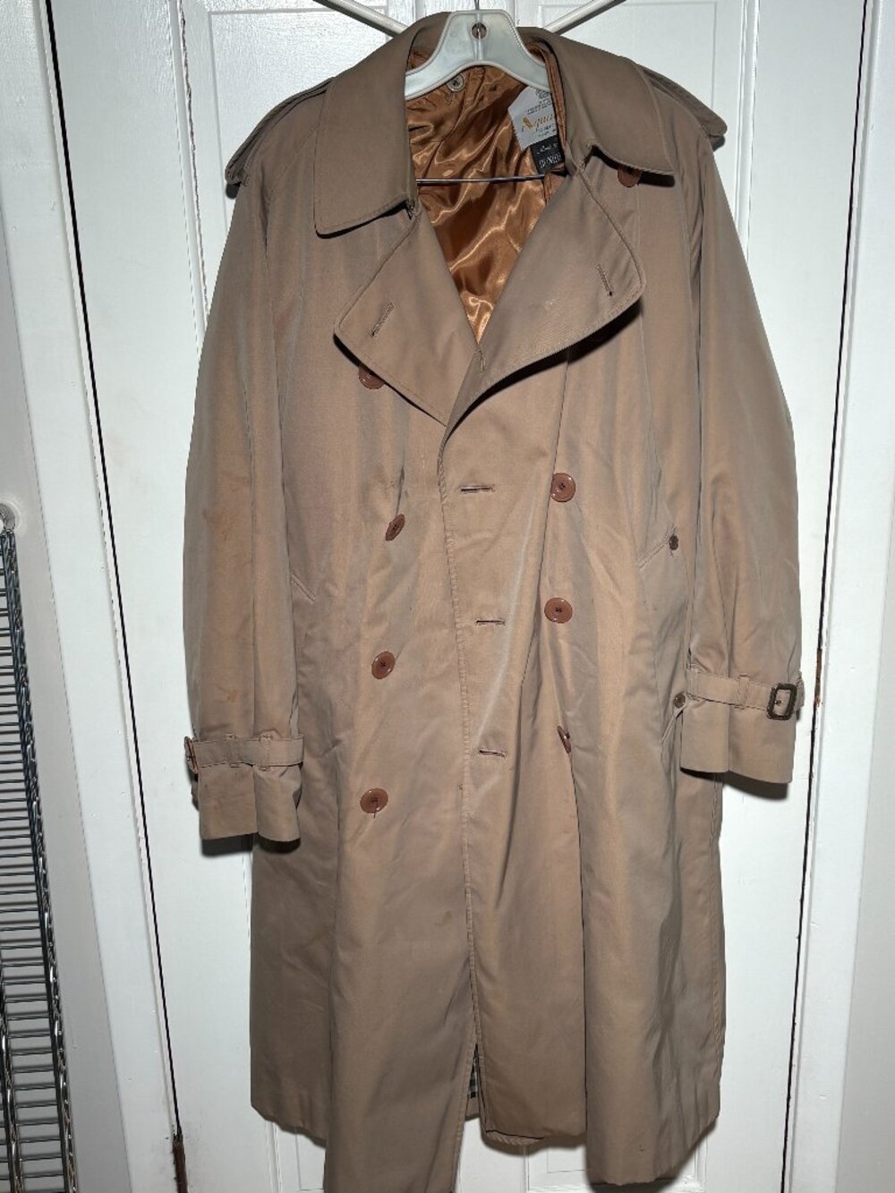 Vintage Aquascutum x Dunhill Tailors Trench Coat 1960s Bespoke British Raincoat